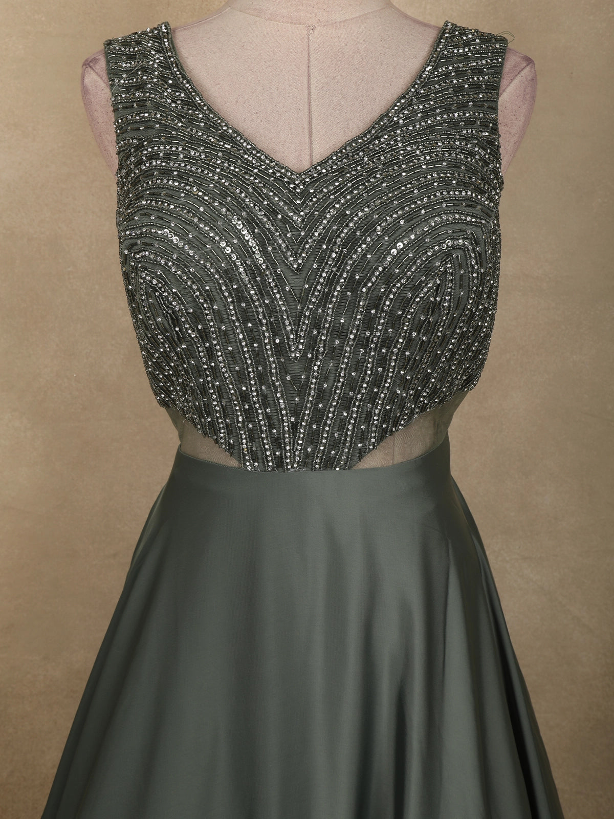 stone design on dress Stone Embellished Long Sleeve Dress XL / Black