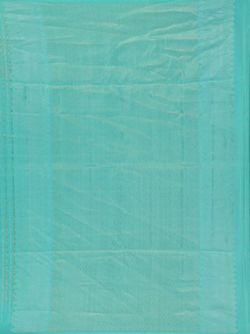 Turquoise Blue Striped Design Soft Silk Saree - Diadem