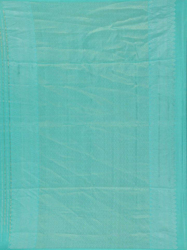 Turquoise Blue Striped Design Soft Silk Saree - Diadem