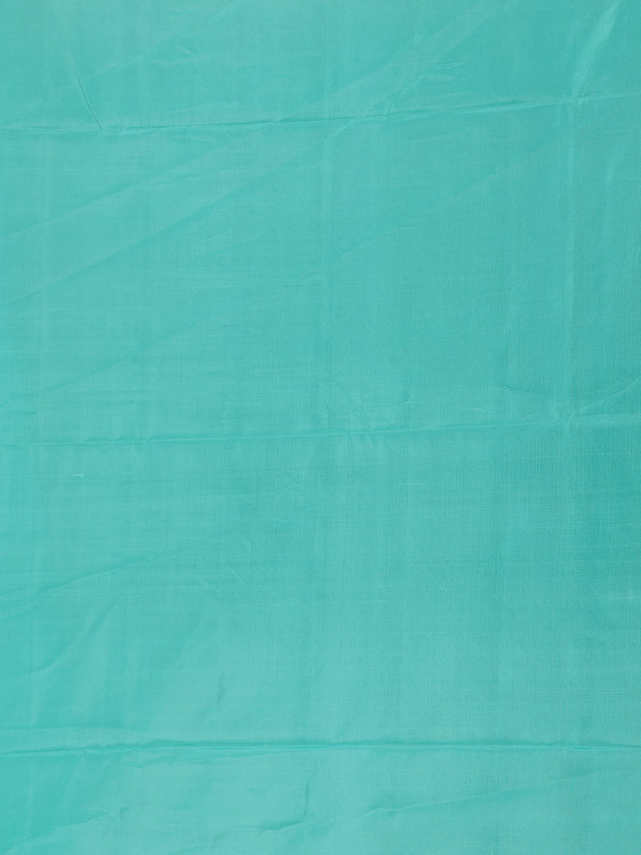 Turquoise Blue Striped Design Soft Silk Saree - Diadem
