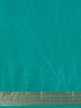 Turquoise Green Floral Woven Banarasi Silk Saree - Diadem