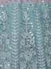 Turquoise Green Net Mirror And Floral Embroidery Bridal Lehenga - Diadem