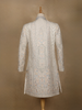Cream Floral Embroidered Cotton Sherwani Suit - Diadem