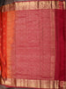 Vermilion Orange Floral Butta Zari Woven Design Pure Kanchipuram Silk Saree with Contrast Zari Border