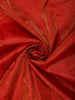 Vermilion Red Abstract Zari Woven Design Pure Kanchipuram Silk Saree with Matching Zari Border