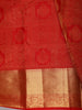 Vermilion Red Abstract Zari Woven Design Pure Kanchipuram Silk Saree with Matching Zari Border