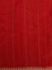 Vermilion Red Butta Embroidered Design Tussar Saree with Floral Border