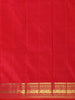 Vermilion Red Floral Butta Woven Design Pure Kanchipuram Silk Saree with Peacock Zari Border