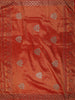 Vermilion Red Floral Zari Woven and Stone Embellished Design Pure Banarasi Silk Fancy Saree with Designer Border