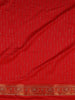 Vermilion Red Floral Zari Woven and Stone Embellished Design Pure Banarasi Silk Fancy Saree with Designer Border
