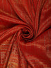 Vermilion Red Floral Zari Woven and Stone Embellished Design Pure Banarasi Silk Fancy Saree with Designer Border