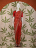 Vermilion Red Floral Zari Woven and Stone Embellished Design Pure Banarasi Silk Fancy Saree with Designer Border