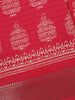 Vermilion Red Floral Designed Cotton Saree - Diadem
