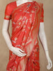 Vermillion Red Floral Zari Woven Design Pure Banarasi Silk Saree with Designer Border