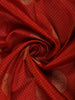 Vermillion Red Woven Checks Pattern Zari Border Silk Saree - Diadem