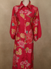 Vibrant Hot Pink Floral Printed Design Cotton Palazzo Suit