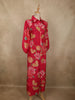 Vibrant Hot Pink Floral Printed Design Cotton Palazzo Suit
