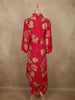 Vibrant Hot Pink Floral Printed Design Cotton Palazzo Suit