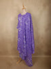 Vibrant Lavender Purple Bandhani Printed Design Cotton Straight Cut Salwar Suit