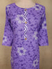 Vibrant Lavender Purple Bandhani Printed Design Cotton Straight Cut Salwar Suit