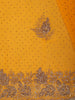 Vibrant Marigold Orange Floral Zari Embroidered and Stone Embellished Design Georgette Designer Saree