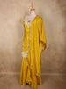 Vibrant Marigold Yellow Floral Sequins and Beads Embroidered Design Georgette Palazzo Suit with Dupatta