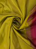 Vibrant Mustard Green Butta Zari Woven Design Pure Kanchipuram Silk Saree with Contrast Zari Border