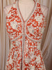 Vibrant Orange Floral Vine Beads Embroidered Design Chiffon Party Wear Peplum Palazzo Suit with Matching Dupatta