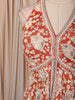 Vibrant Orange Floral Vine Beads Embroidered Design Chiffon Party Wear Peplum Palazzo Suit with Matching Dupatta