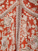 Vibrant Orange Floral Vine Beads Embroidered Design Chiffon Party Wear Peplum Palazzo Suit with Matching Dupatta