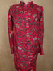 Vibrant Rani Pink Floral Printed Design Crepe Co Ord Salwar Suit