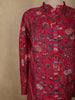 Vibrant Rani Pink Floral Printed Design Crepe Co Ord Salwar Suit