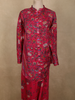 Vibrant Rani Pink Floral Printed Design Crepe Co Ord Salwar Suit