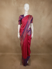 Vibrant Rani Pink Geometric Zari Woven Design Pure Kanchipuram Silk Saree with Contrast Zari Border