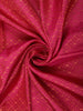 Vibrant Rani Pink Geometric Zari Woven Design Pure Kanchipuram Silk Saree with Contrast Zari Border
