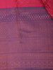 Vibrant Rani Pink Geometric Zari Woven Design Pure Kanchipuram Silk Saree with Contrast Zari Border