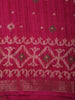 Vibrant Rani Pink Ikat Printed Design Mixed Cotton Saree with Zari Border