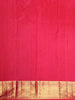 Vibrant Rani Pink and Deep Coral Red Geometric Zari Woven Design Pure Kanchipuram Silk Saree with Zari Border