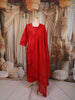 Vibrant Red Floral Self Woven Design Pure Cotton Straight Cut Salwar Suit with Matching Dupatta