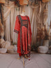 Vibrant Red Geometric Printed Design Crepe Silk Anarkali Salwar Suit with Matching Dupatta