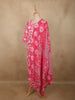 Vibrant Rose Pink Floral Printed Design Cotton Straight Cut Salwar Suit with Dupatta