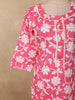 Vibrant Rose Pink Floral Printed Design Cotton Straight Cut Salwar Suit with Dupatta