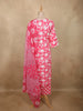 Vibrant Rose Pink Floral Printed Design Cotton Straight Cut Salwar Suit with Dupatta