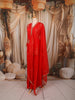 Vibrant Scarlet Red Floral Sequins and Beads Embroidered Design Crepe Palazzo Suit with Matching Dupatta