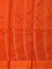Vibrant Sunset Orange Floral Butta Zari Woven Design Pure Banarasi Silk Saree with Floral Zari  Border