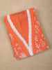 Vibrant Tangerine Orange Floral Thread Embroidered Design Cotton Unstitched Salwar Material