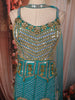 Vibrant Turquoise Blue Heavy Mirror and Metallic Embroidered Design Satin Palazzo Suit with Choker Dupatta