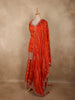 Vibrant Vermilion Orange Butta Zari Woven Design Banarasi Silk Palazzo Suit with Dupatta