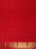 Vibrant Vermilion Red Butta Zari Woven Design Pure Kanchipuram Silk Saree with Peacock Zari Border