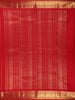 Vibrant Vermilion Red Butta Zari Woven Design Pure Kanchipuram Silk Saree with Peacock Zari Border